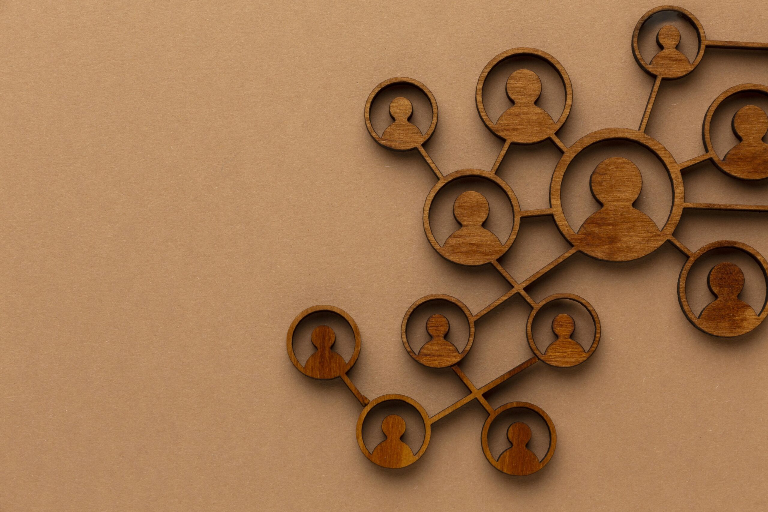 abstract networking concept still life arrangement